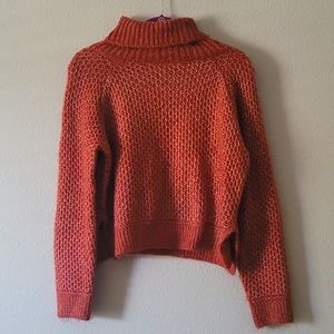 Crocheted Turtleneck Top